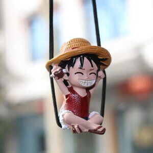 One piece doll model, Anime figure, Luffy car rearview mirror, decoration